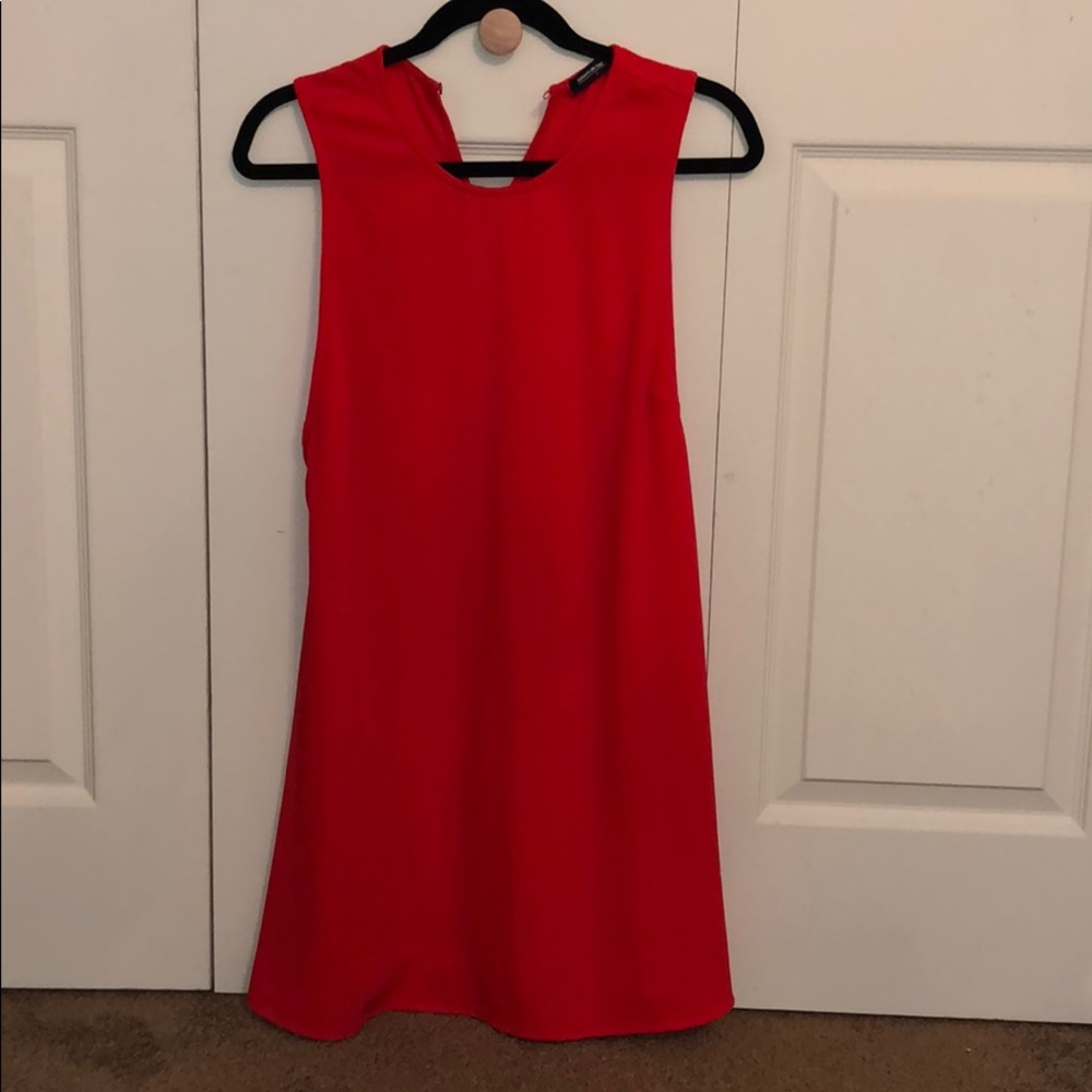Red shift dress